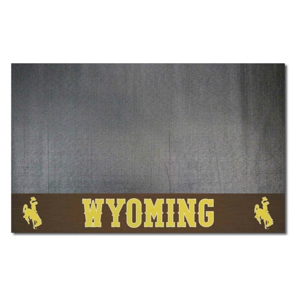 Wyoming Cowboys Vinyl Grill Mat 26in. x 42in 1 scaled